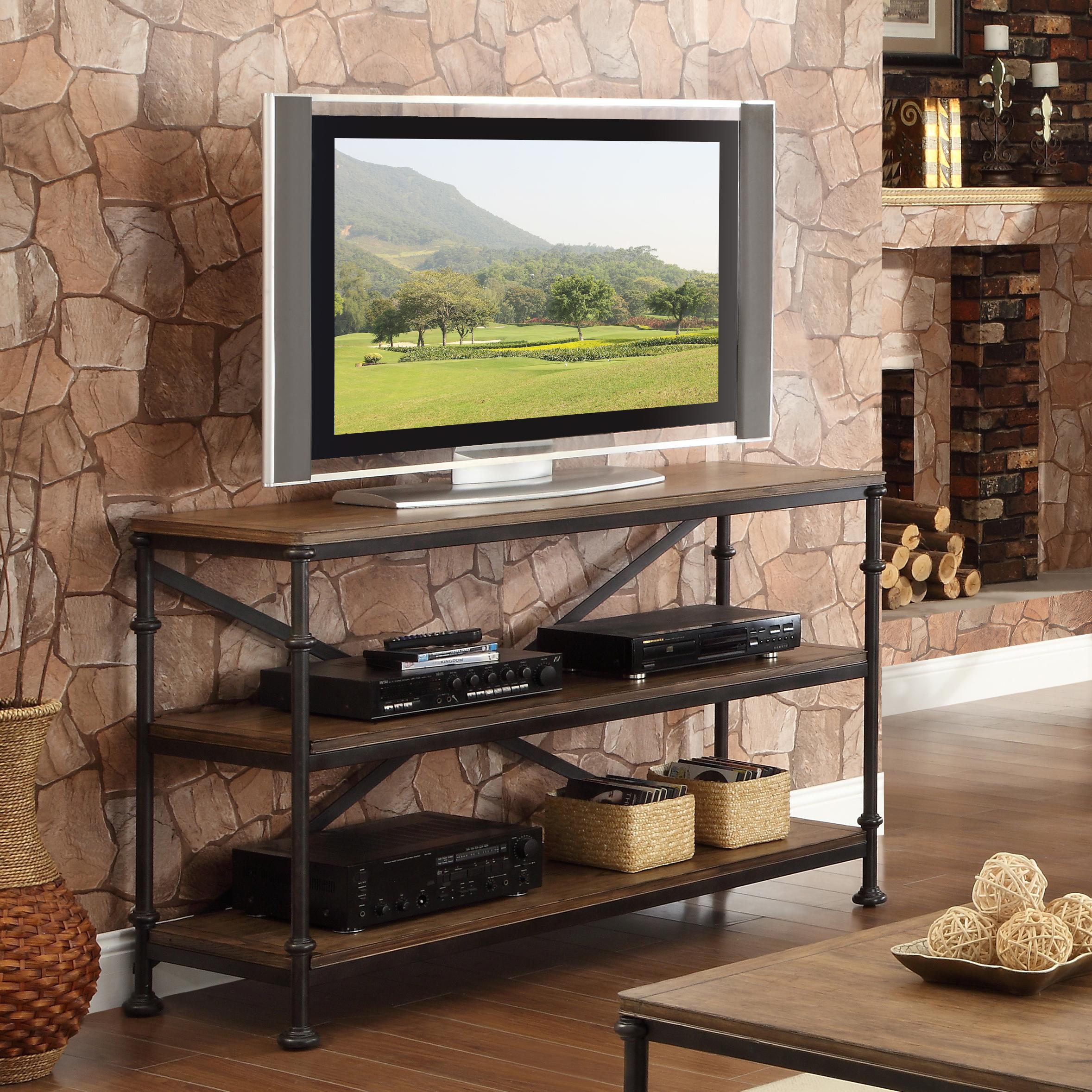 Riverside Furniture Camden Town Rectangular Console Table with 2